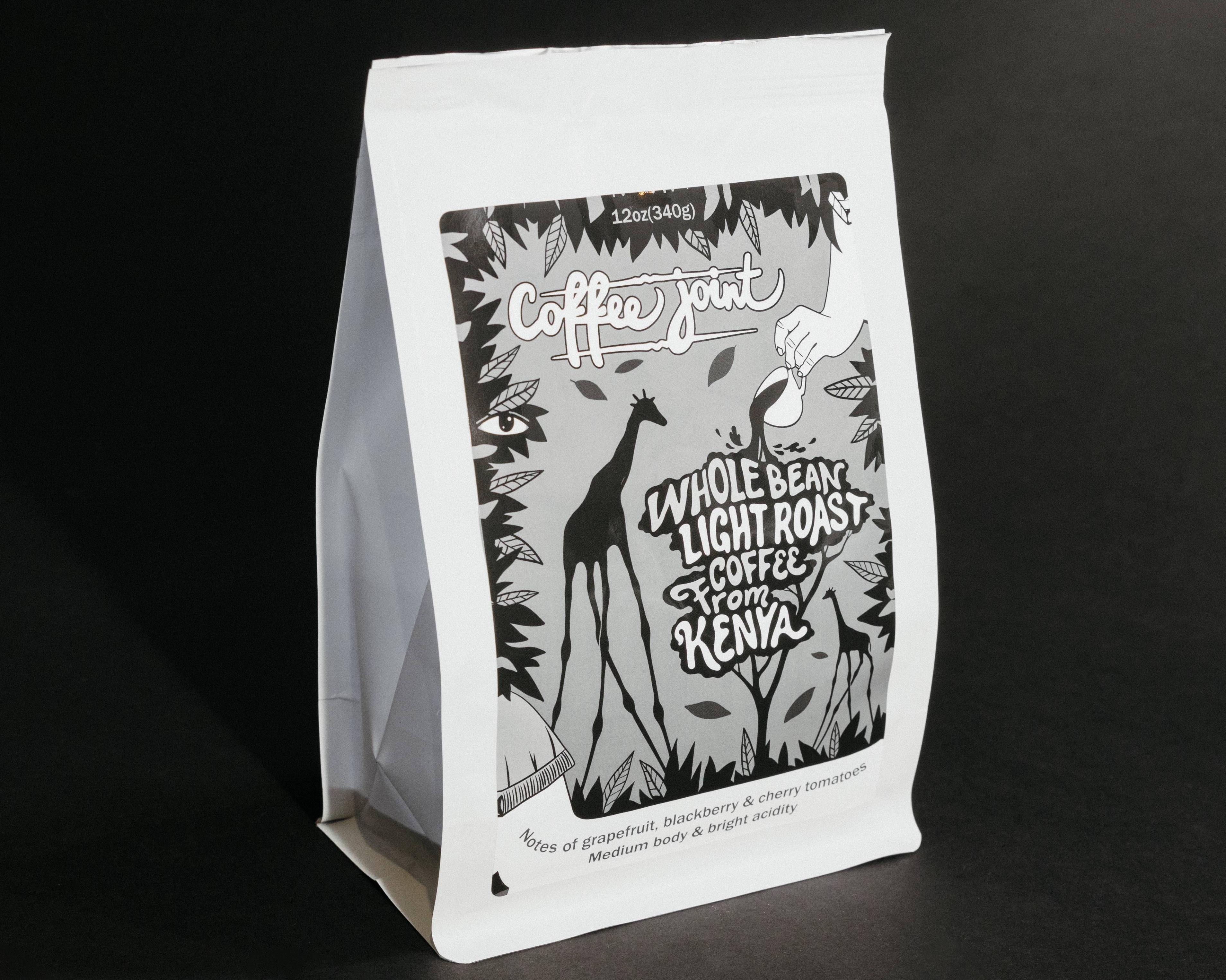 Whole Bean Coffee (Kenya-Light Roast 12oz )
