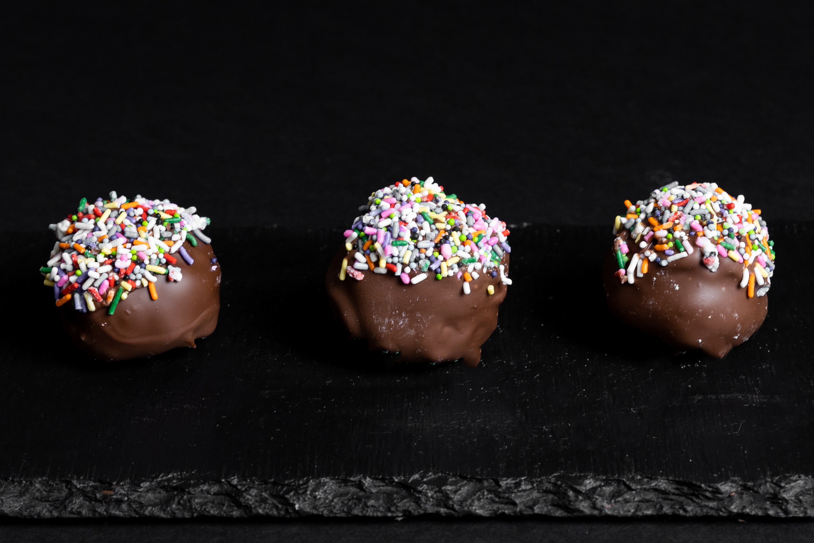 Chocolate Cake Ball with Sprinkles