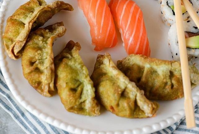 Gyoza raviolis légumes grillés