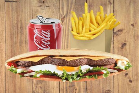 Menu sandwich triple steak