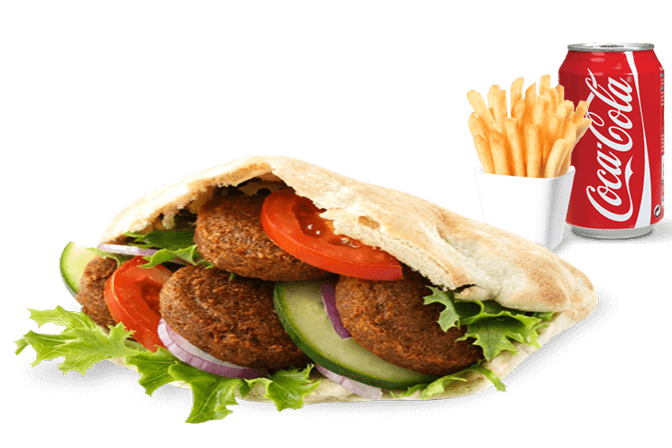 Menu sandwich falafel