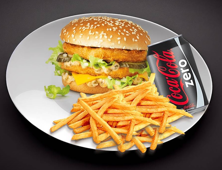 Double chicken burger