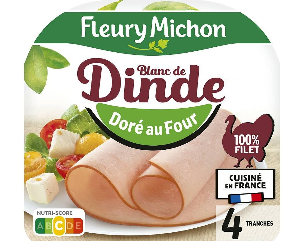 Fleury Michon blanc de dinde x4