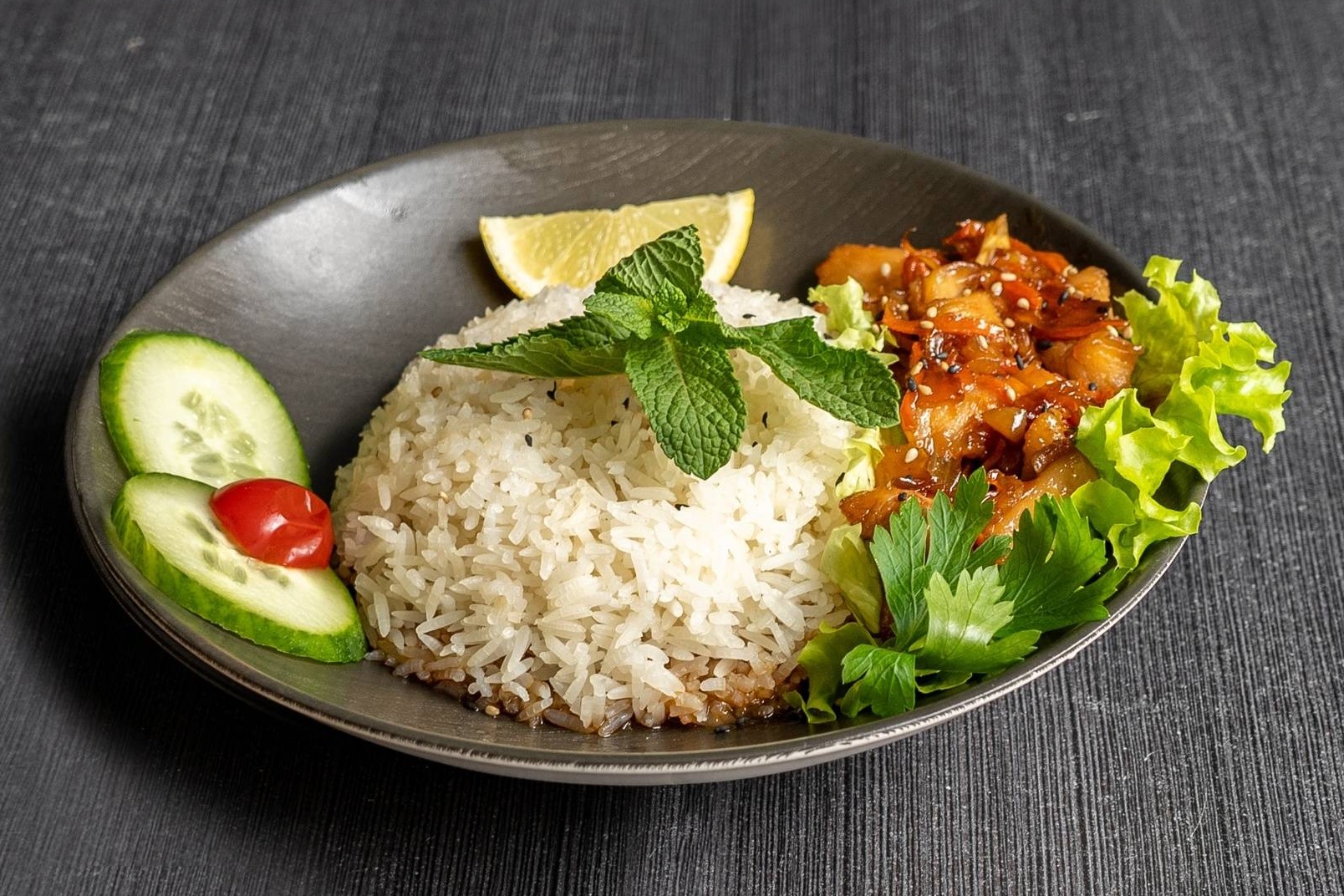 Plat poulet caramel