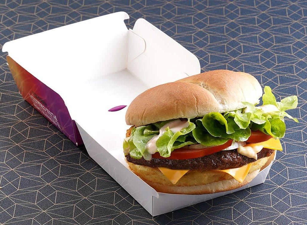 Potato toasty beef burger
