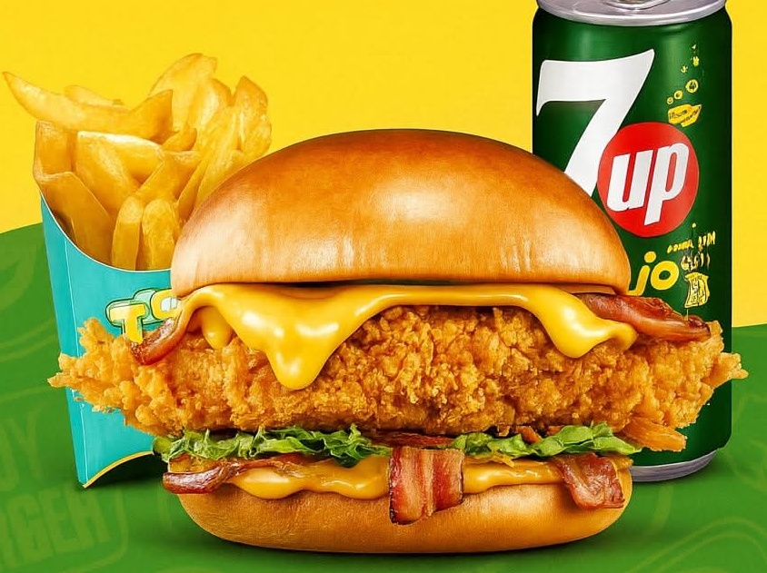 Menu CHICKEN Grill🧅-  Burger + Frites + Boisson
