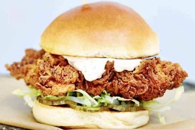 Fried chicken burger