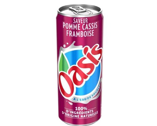 Oasis framboise pommes cassis 33cl