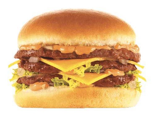 Triple cheeseburger