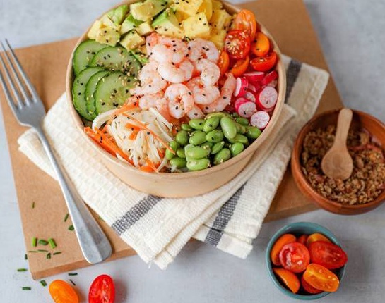 Poké bowl crevettes