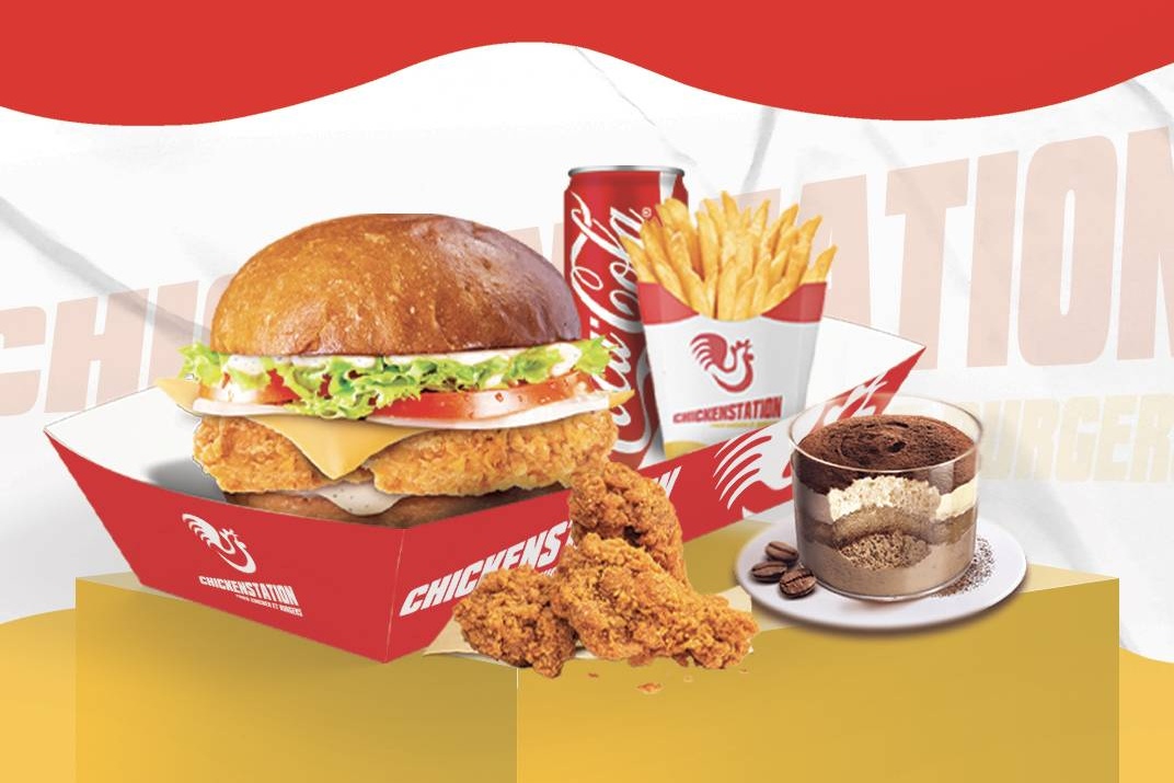 Menu chicken station box 🍗🍟🍨