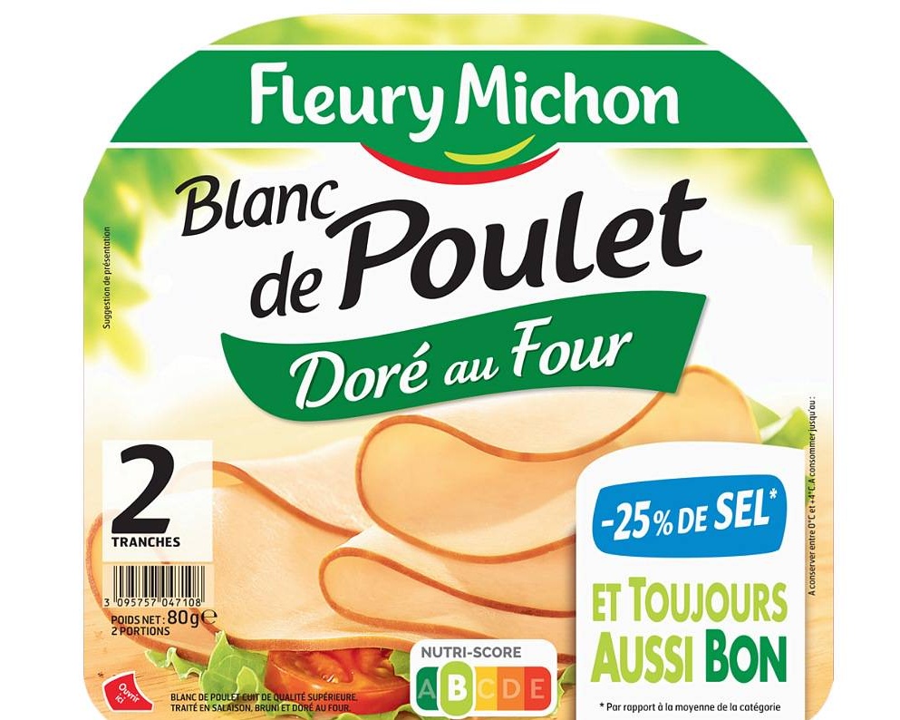 Fleury Michon blanc de poulet x2