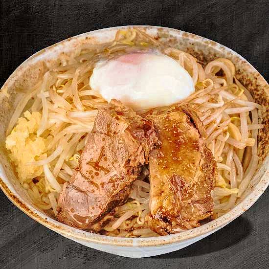 油そば 豚魂 川崎貝塚店 TON-KON Abura Soba with a Giant Slice