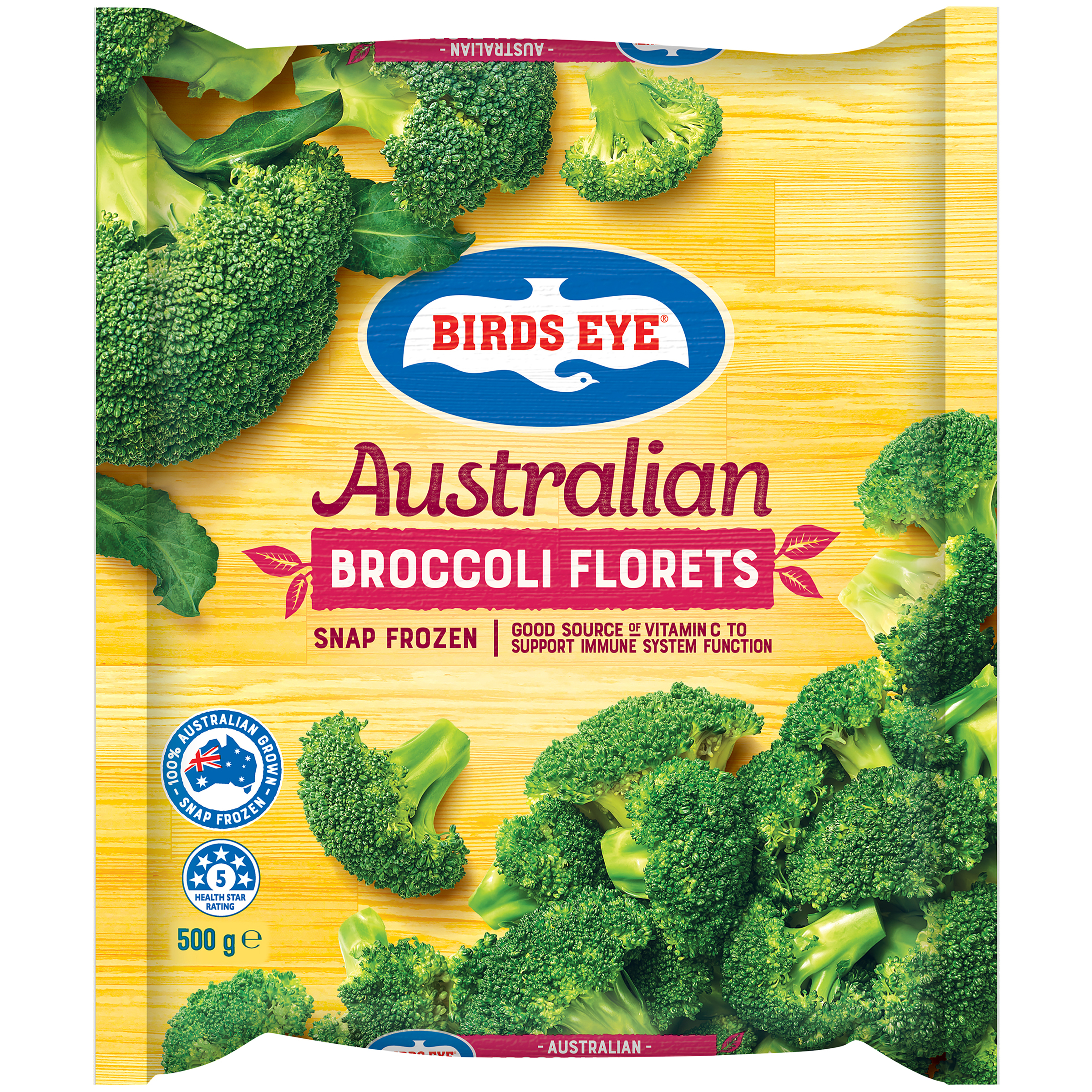 Birds Eye Field Fresh Frozen Australian Broccoli Florets 500g