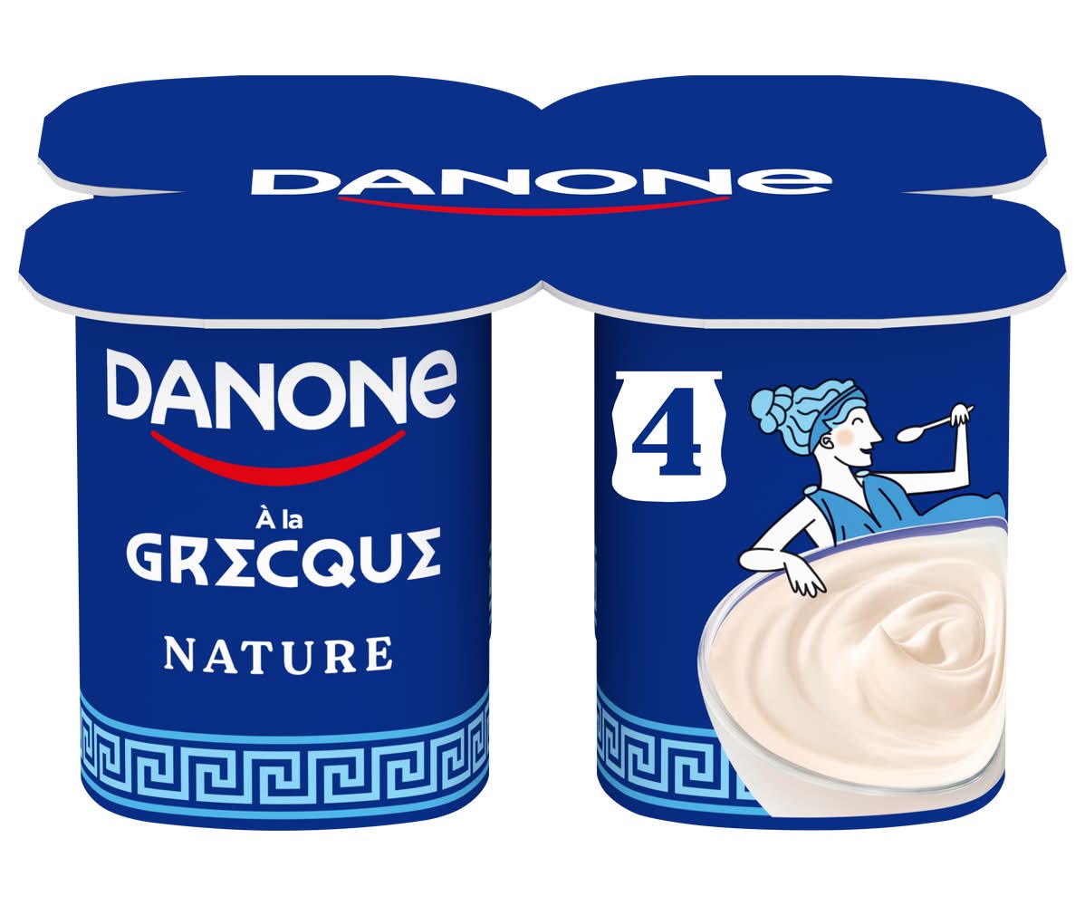 Danone - Yaourt à la grecque nature (4 x 110g)