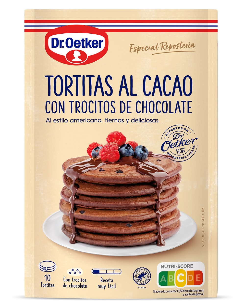 Preparado Para Tortitas Al Cacao Con Chocolate Dr. Oetker Bolsa 210 G