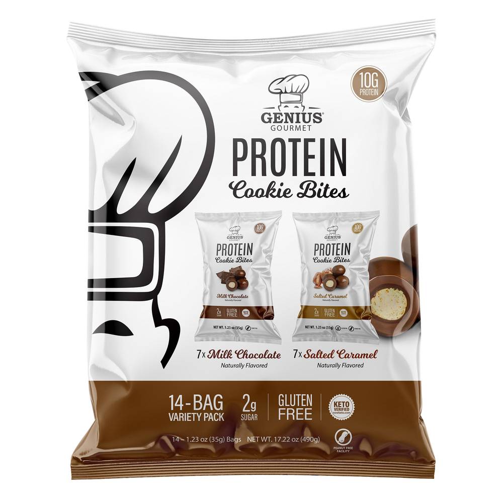 Genius Gourmet Protein Cookie Bites Variety Pack, 14-count