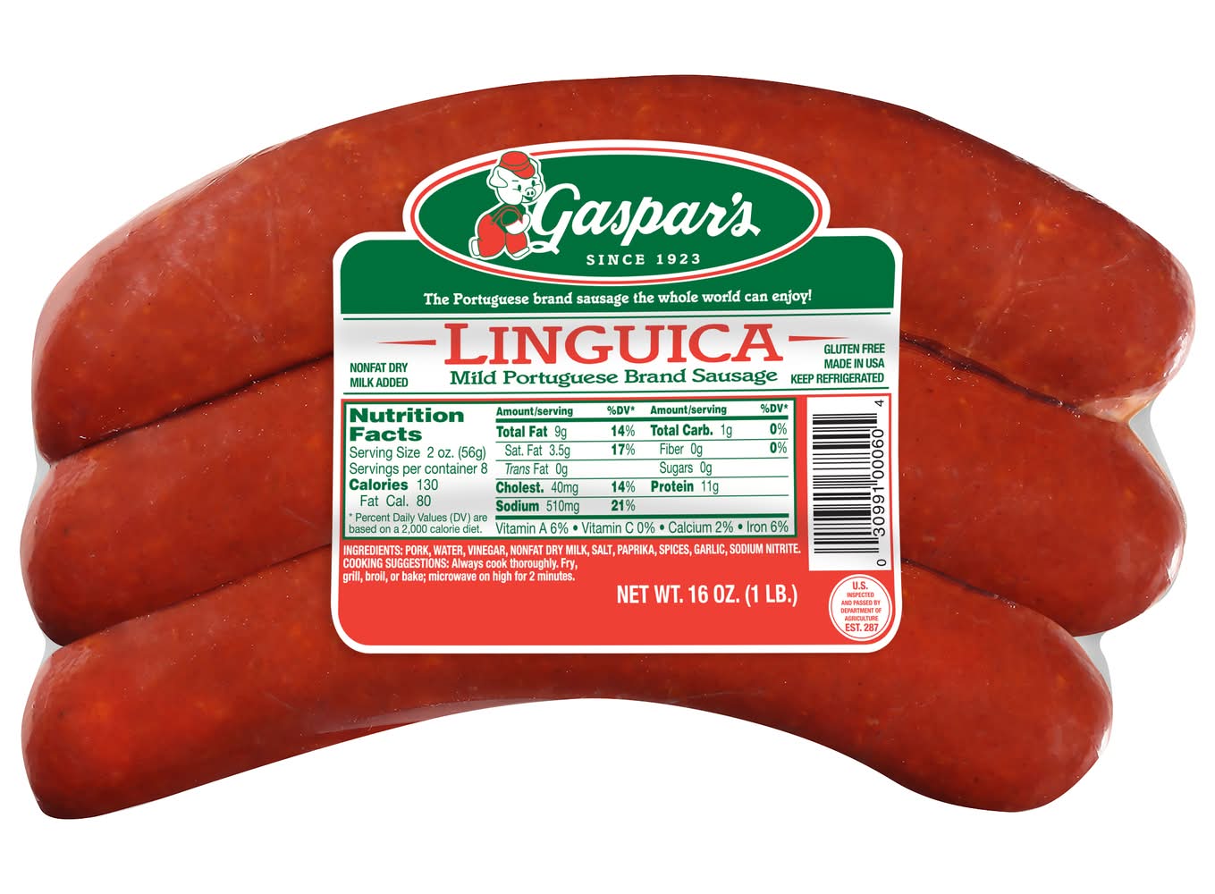 Gaspar's Sausages (16 oz)