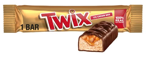 TWIX Caramel Vanilla Milk Chocolate Ice Cream Bar, 3 Oz Bar