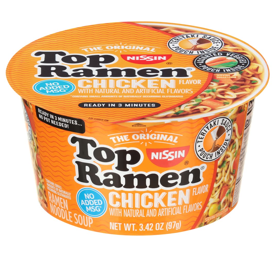 Nissin The Original Top Ramen Noodle Soup, Chicken (3.42 oz)