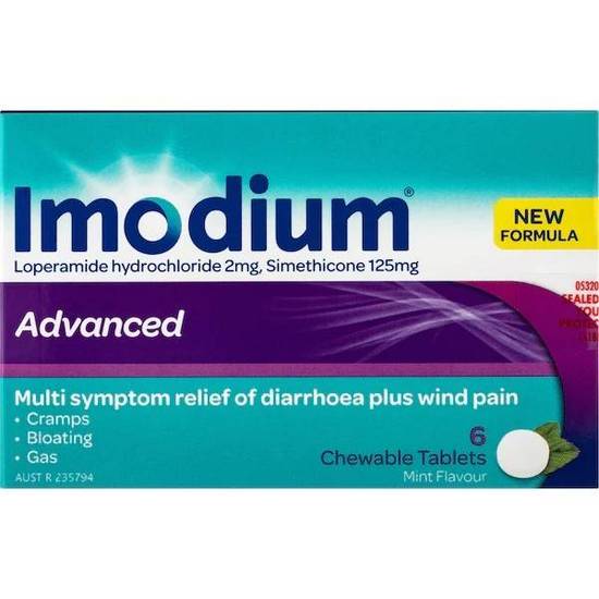 Imodium Advanced chewable tablets 6 Pack