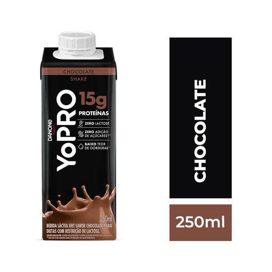 Yopro bebida láctea uht sabor chocolate 15g proteínas (250 ml)