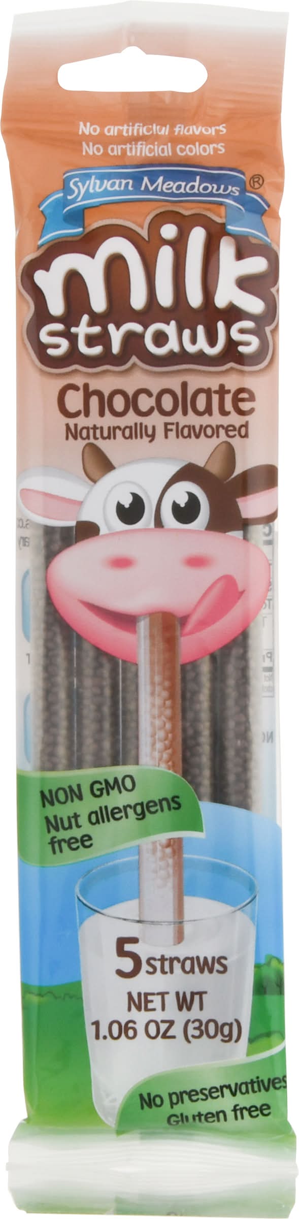 Sylvan Meadows Milk Straws, Chocolate (0.21 oz, 5 ct)