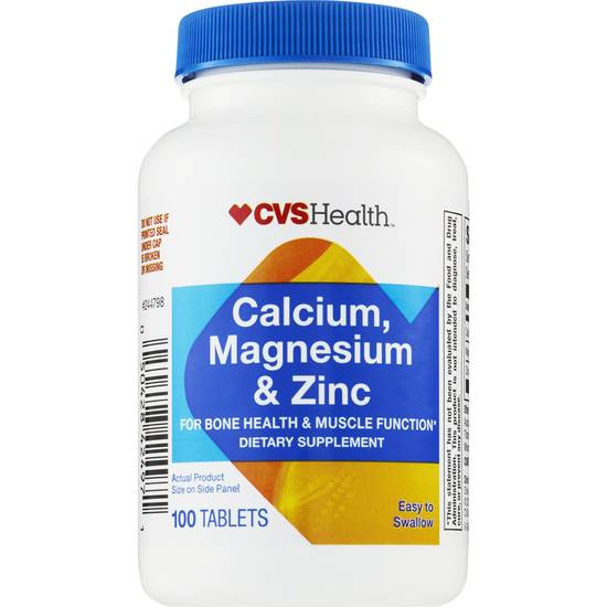 CVS Health Calcium, Magnesium & Zinc Tablets, 100 CT