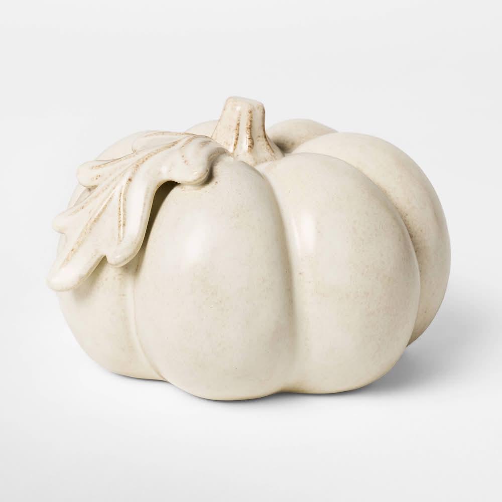 Threshold Botanical Ceramic Pumpkin, Small, Cream