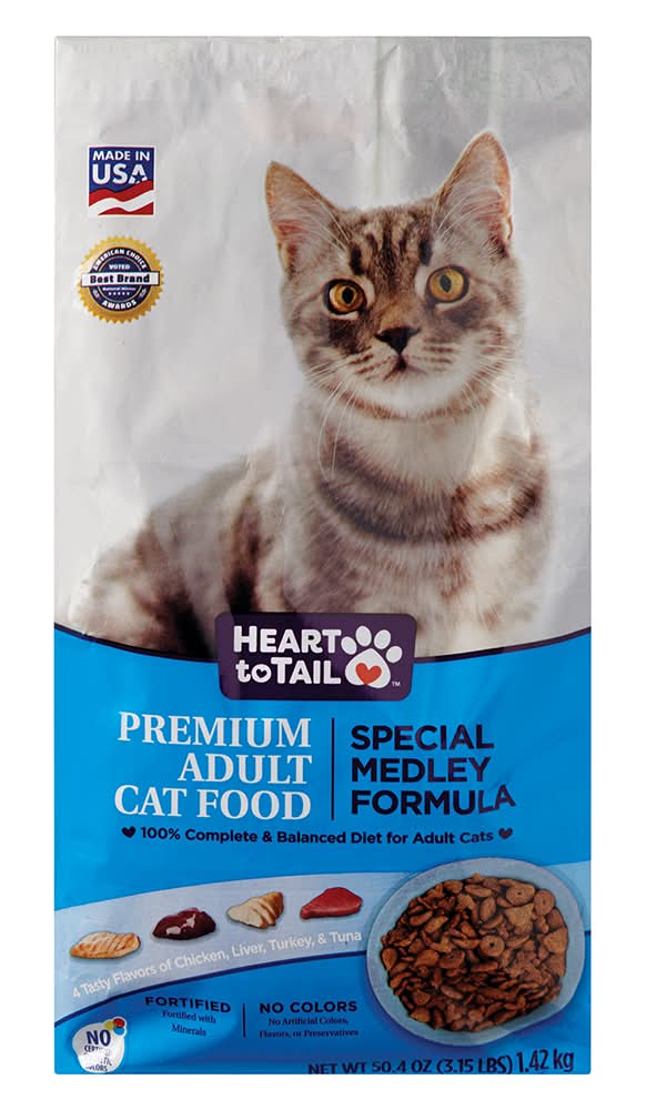 Heart to Tail Premium Dry Cat Food, Special Medley, Adult (3.15 lbs)