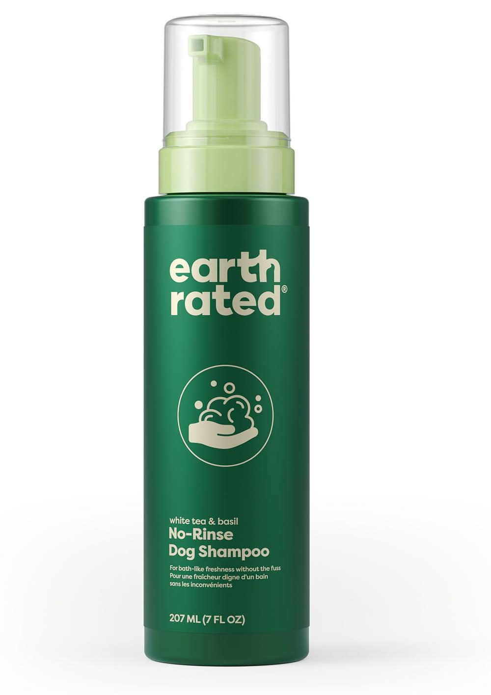 Earth Rated No-Rinse White Tea & Basil Dog Shampoo, 7 oz
