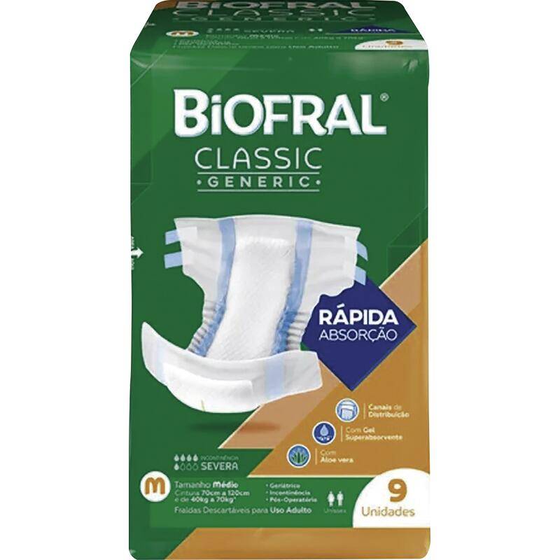 Bigfral fralda geriátrica classic m (9 unidades)