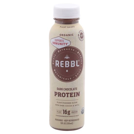 Rebbl Organic Protein Drink (12 fl oz) (dark chocolate)