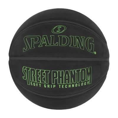 Spalding Street Phantom Basketball, 29.5 in, Neon Green-Black