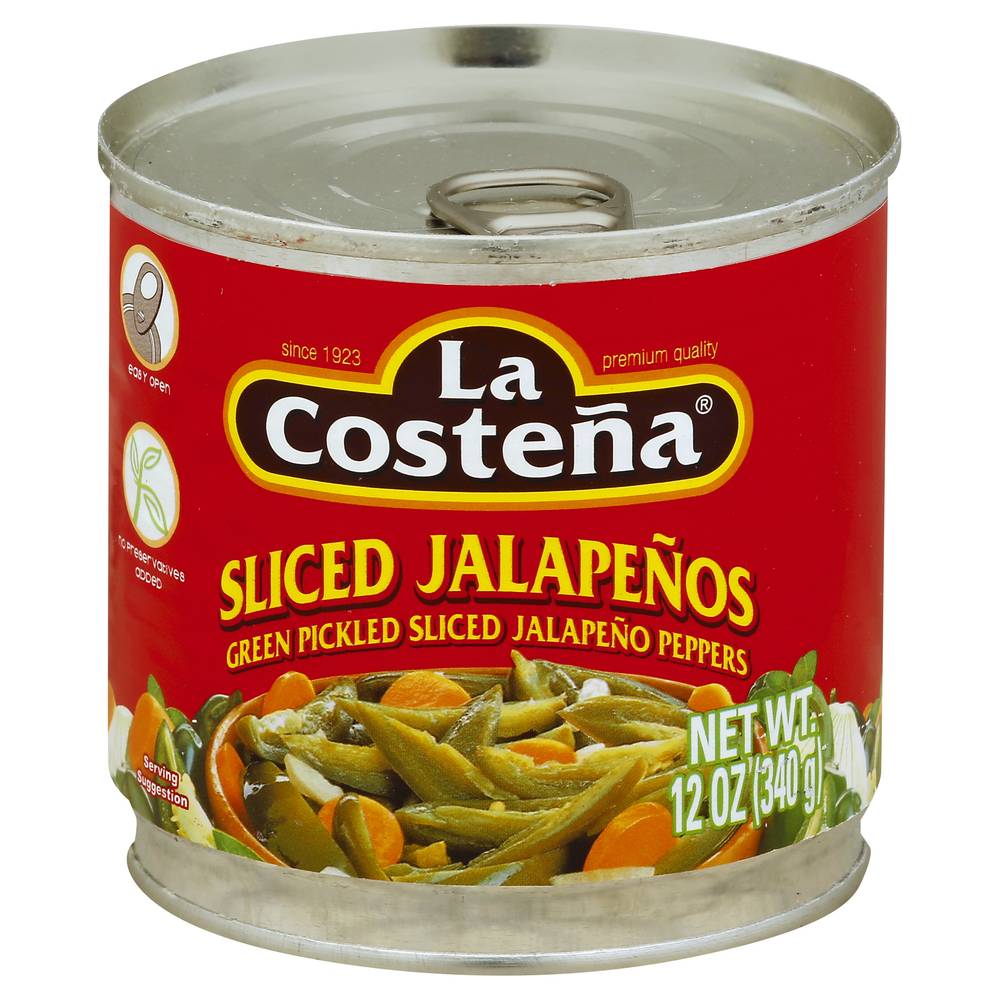 La Costeña Green Pickled Sliced Jalapenos Peppers (12 oz)