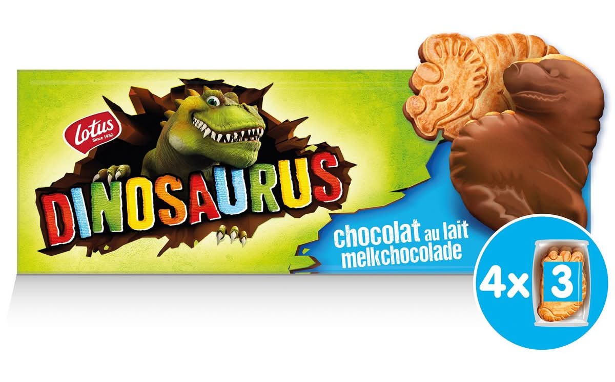 Lotus Dinosaurus Chocolat au Lait 4 Pièces 225 g