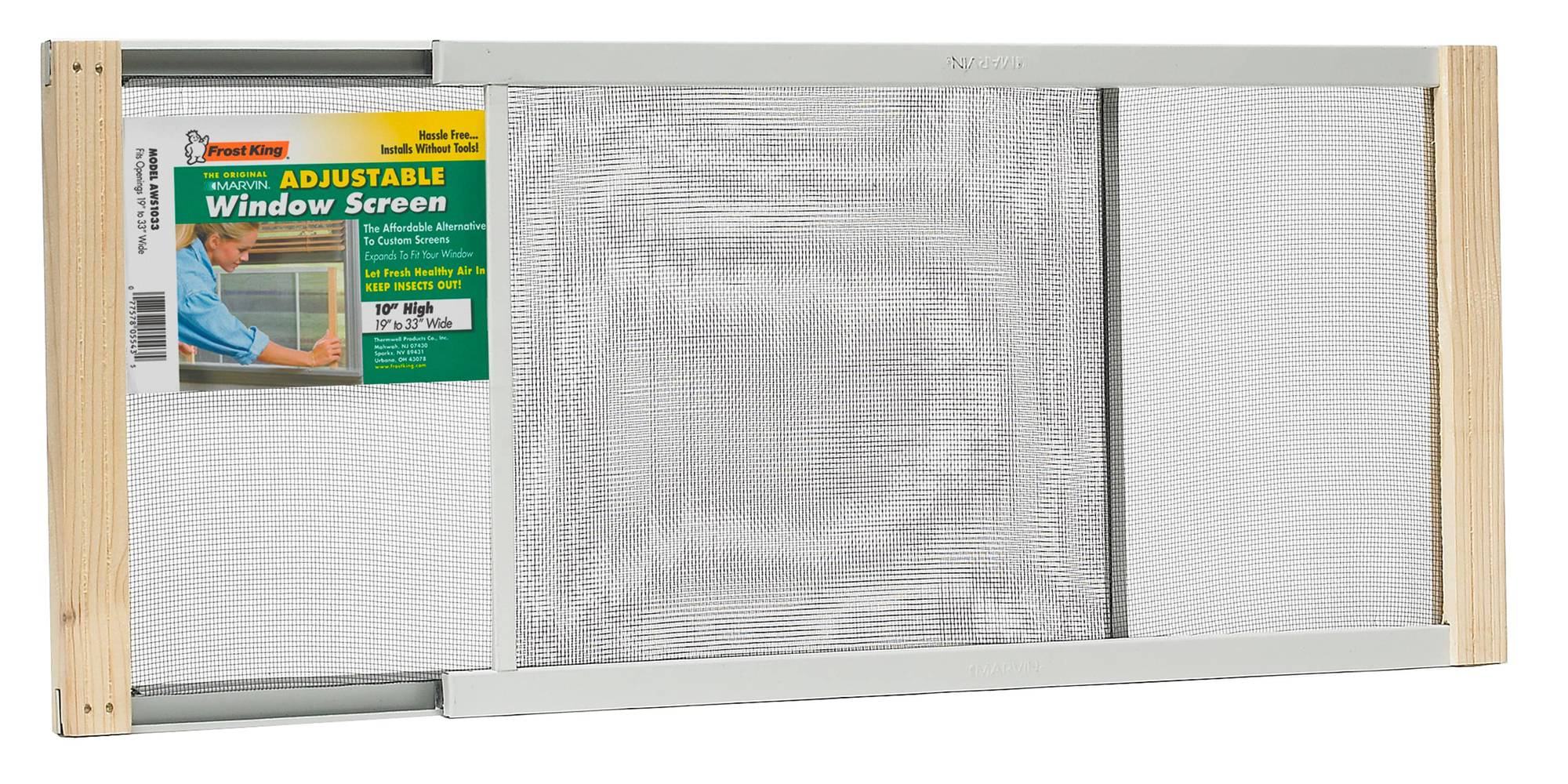 Frost King 33-in x 10-in White Wood Frame Window Screen | AWS1033