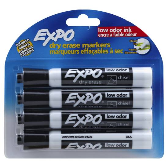 Expo Dry Erase Low Odor Ink Markers (4 ct)