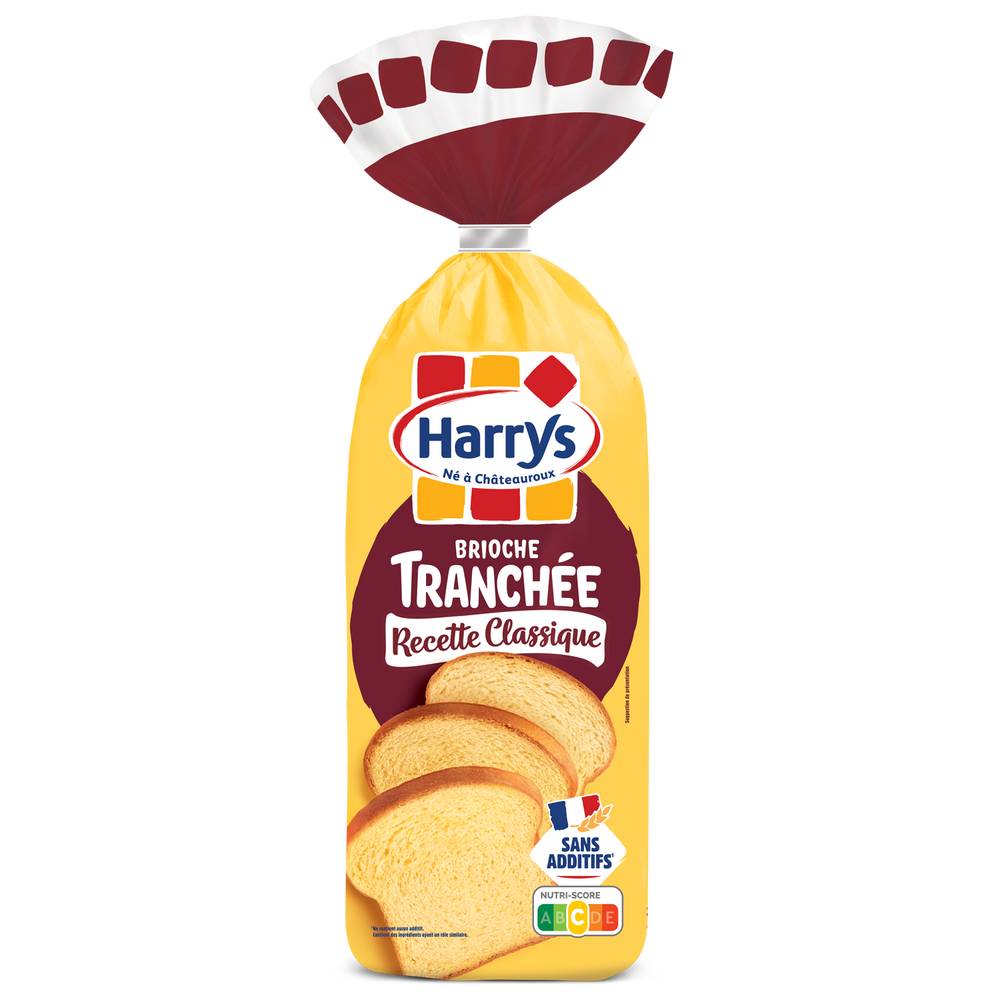 Harrys - Brioche tranchée recette classique nature sans additifs (485g)