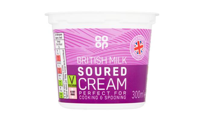 Co-op British Soured Cream 300ml