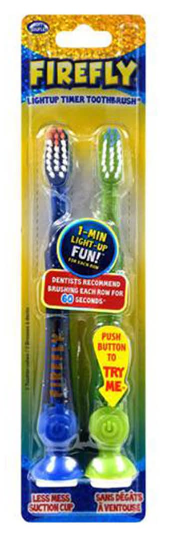 Firefly Lightup Timer Toothbrush 2 Ct