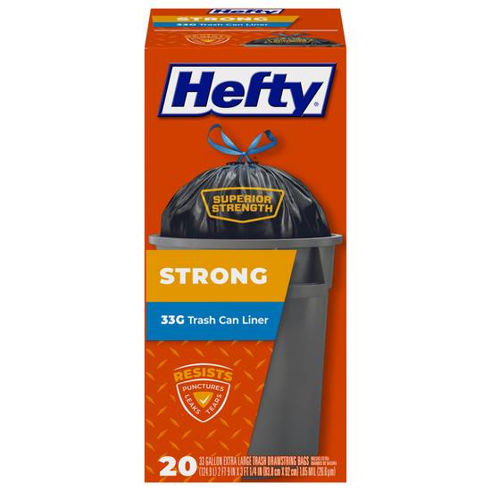 Hefty Strong Gallon Extra Large Trash Drawstring Bags (20ct)