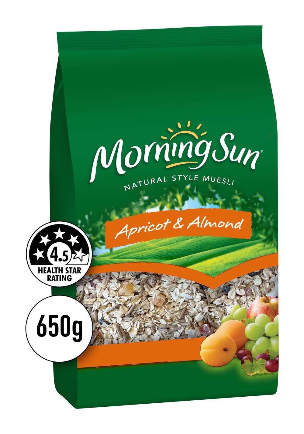 Morning Sun Muesli Breakfast Cereal, Apricot - Almond (650g)
