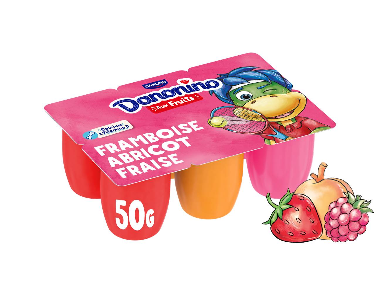 Danonino - Yaourt à la fraise framboise et abricot (6)