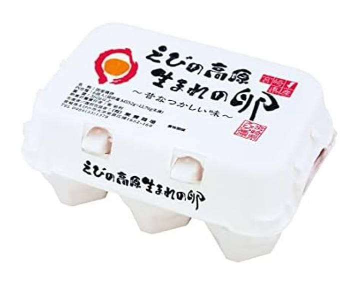 宮崎　東養鶏場　えびの高原生まれの卵　6個入　J-035