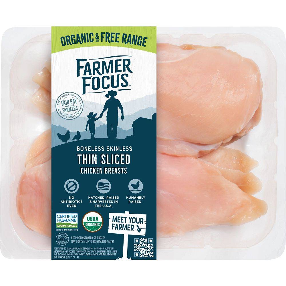 Farmer Focus Organic Chicken Cutlets Package