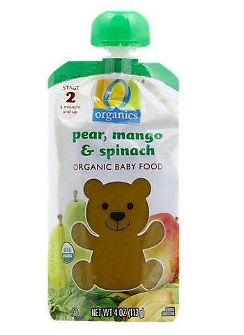 O Organics Organic Pear Mango & Spinach Baby Food Stage 2 (4 oz)