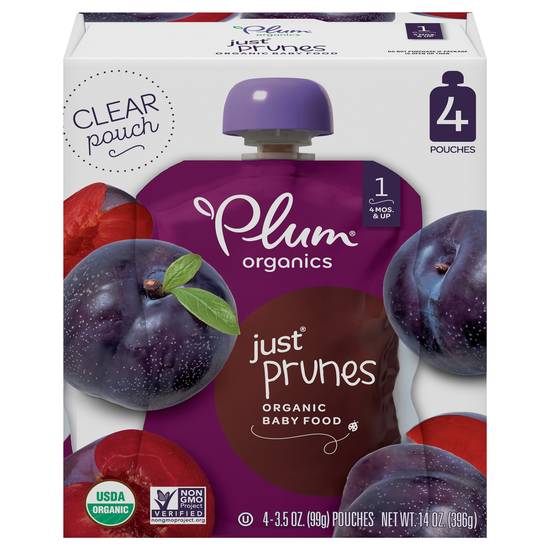 Plum Organics Organic Just Prune Baby Food (4ct)