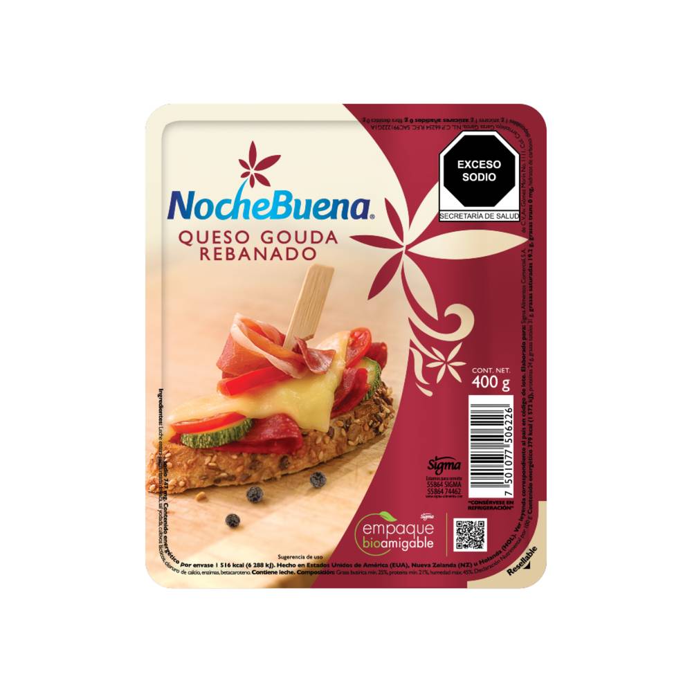 Noche Buena · Queso gouda rebanado (400 g)