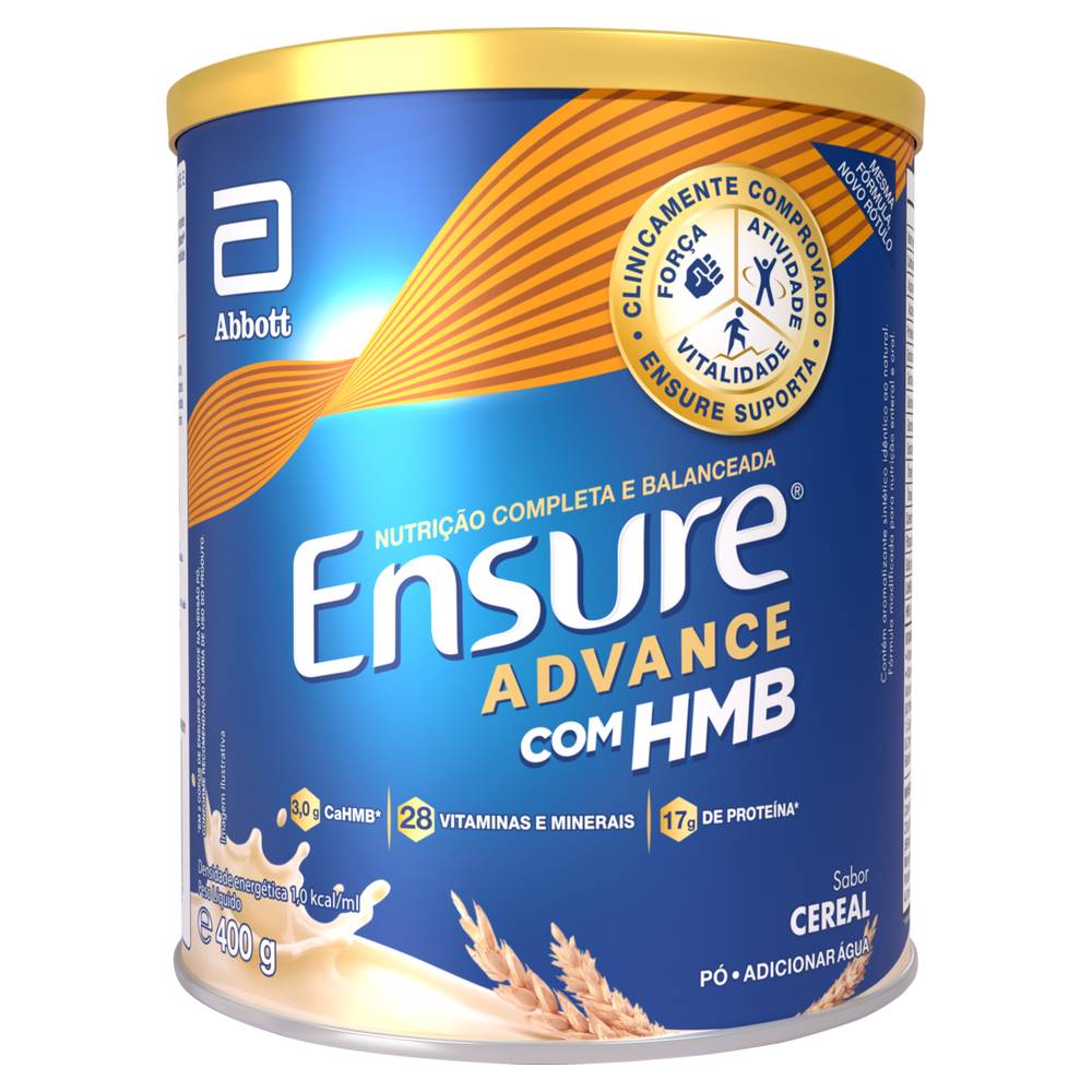 Abbot · Complemento alimentar ensure advance sabor cereal (400 g)